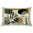 thumbnail image 1 of Ambesonne Monstera Throw Pillow Cushion Cover, Abstract Boho Leaves Art, 26" X 16", Dark Sepia Pale Brown, 1 of 2