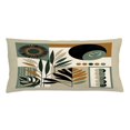 thumbnail image 1 of Ambesonne Monstera Throw Pillow Cushion Cover, Abstract Boho Leaves Art, 36" X 16", Dark Sepia Pale Brown, 1 of 2