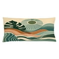 thumbnail image 1 of Ambesonne Monstera Throw Pillow Cushion Cover, Abstract Landscape Boho, 36" X 16", Evergreen Pale Seafoam, 1 of 2