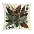 thumbnail image 1 of Ambesonne Monstera Throw Pillow Cushion Cover, Boho Abstract Tropical Art, 18" X 18", Evergreen Sage Green Fawn, 1 of 2