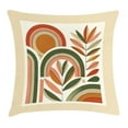 thumbnail image 1 of Ambesonne Monstera Throw Pillow Cushion Cover, Boho Mid Century Abstract, 18" X 18", Dark Rust Beige Green, 1 of 2