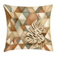thumbnail image 1 of Ambesonne Monstera Throw Pillow Cushion Cover, Boho Scandinavian Style, 24" X 24", Cocoa Sepia and Reseda Green, 1 of 2