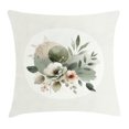 thumbnail image 1 of Ambesonne Monstera Throw Pillow Cushion Cover, Minimalist Floral Boho, 28" X 28", Pale Sage Green Coconut, 1 of 2