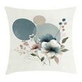 thumbnail image 1 of Ambesonne Monstera Throw Pillow Cushion Cover, Minimalistic Floral Print, 18" X 18", Blue Grey and Blush, 1 of 2