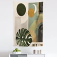 thumbnail image 1 of Ambesonne Monstera Wall Hanging Tapestry, Boho Abstract Mid Century, 30"x45", Beige Evergreen and Sepia, 1 of 2
