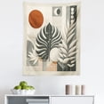 thumbnail image 1 of Ambesonne Monstera Wall Hanging Tapestry, Neutral Mid Century Boho, 23"x28", Cinnamon Pale Sage Green, 1 of 2