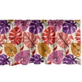 thumbnail image 1 of Ambesonne Monstera Window Valance, Colorful Leaves Motif Art, 42" x 12", Ivory Multicolor, 1 of 3