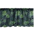 thumbnail image 1 of Ambesonne Monstera Window Valance, Exotic Art Hawaiian Modern, 54" X 12", Emerald Green Teal, 1 of 3