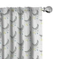 thumbnail image 1 of Ambesonne Moon Curtains, Star Ornaments Holiday, Pair of 28"x63", Multicolor, 1 of 5