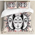 thumbnail image 1 of Ambesonne Moon Duvet Cover Sets, Orient Culture Elements, 2-Queen, Tan Black Ruby, 1 of 7