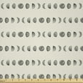 thumbnail image 1 of Ambesonne Moon Fabric by the Yard Microfiber, Modern Minimal Lunar Phases, 1 Yard, Ivory and Dimgray, 1 of 2