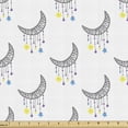 thumbnail image 1 of Ambesonne Moon Fabric by the Yard Upholstery, Star Ornaments Holiday, 1 Yard, Multicolor, 1 of 4