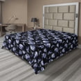 thumbnail image 1 of Ambesonne Moon Flat Bedding Sheet Soft Top Sheet, Night Concept Lunar Motifs Art, Queen, Soft Blue Black and Grey, 1 of 1