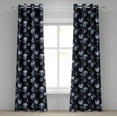 thumbnail image 1 of Ambesonne Moon Grommet Curtain, Night Concept Lunar Motifs Art, 50"x84", Soft Blue Black and Grey, 1 of 5