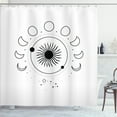 thumbnail image 1 of Ambesonne Moon Phase Shower Curtain, Lunar Cycle Sketch Art, 69"Wx84"L, Charcoal Grey and White, 1 of 1