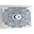 thumbnail image 1 of Ambesonne Moon Pillow Sham, Circle Form, 26" X 20", Dark Blue White Teal, 1 of 2