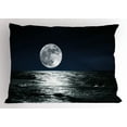 thumbnail image 1 of Ambesonne Moon Pillow Sham, Ethereal Theme Drawing, 26" X 20", Dark Blue Black White, 1 of 2