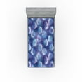 thumbnail image 1 of Ambesonne Moon Print Fitted Sheet, Crescent Bohemian Design, Twin XL Size, Dark Violet and Pale Sky Blue, 1 of 1