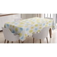 thumbnail image 1 of Ambesonne Moon Tablecloth Rectangular Table Cover, Happy Moons Stars Clouds, 52"x70", Pale Blue Yellow Pink, 1 of 4