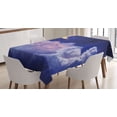 thumbnail image 1 of Ambesonne Moon Tablecloth Rectangular Table Cover, Stars in the Night Cosmic, 60"x90", Yellow Purple, 1 of 4