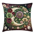 thumbnail image 1 of Ambesonne Moon Throw Pillow Cushion Cover, Starry Mandala Detail Luna Art, 20" X 20", Pale Green Maroon Lilac, 1 of 2