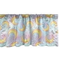 thumbnail image 1 of Ambesonne Moon Valance Pack of 2, Fantasy Crescent Moon Stars, 42"X12", Multicolor, 1 of 3