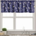 thumbnail image 1 of Ambesonne Moon Window Valance, Floral Abstract Ornate, 54" X 12", Violet Blue Pale Yellow, 1 of 5