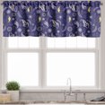 thumbnail image 1 of Ambesonne Moon Window Valance, Floral Abstract Ornate, 54" X 18", Violet Blue Pale Yellow, 1 of 5