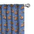 thumbnail image 1 of Ambesonne Moose Curtains, Funny Cartoon Mascots, Pair of 28"x95", Multicolor, 1 of 5