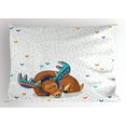thumbnail image 1 of Ambesonne Moose Pillow Sham, Retro Antlers Animal Art, 36" X 20", Multicolor, 1 of 2