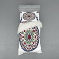 thumbnail image 1 of Ambesonne Moroccan Bedding Set 3 Pcs, Mandala Lotus, Twin XL, Green Blue Ruby, 1 of 3