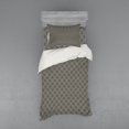 thumbnail image 1 of Ambesonne Moroccan Bedding Set 3 Pcs, Repeating Floral Geometric, Twin, Eggshell Charcoal Grey, 1 of 2
