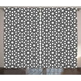 thumbnail image 1 of Ambesonne Moroccan Curtains 2 Panel Set, Moorish Classic Motifs, 108" x 84", Black White, 1 of 3