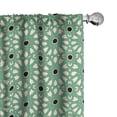 thumbnail image 1 of Ambesonne Moroccan Curtains, North Stars, Pair of 28"x84", Sea Green Cream Black, 1 of 5