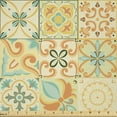 thumbnail image 1 of Ambesonne Moroccan Fabric by the Yard Microfiber, Italian Style Retro, 3 Yards, Turquoise Yellow Green, 1 of 2