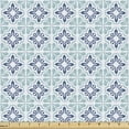 thumbnail image 1 of Ambesonne Moroccan Fabric by the Yard Upholstery, Mediterranean Sea Tones, 1 Yard, Pale Teal Dark Sky Blue, 1 of 5