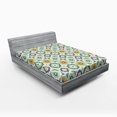thumbnail image 1 of Ambesonne Moroccan Fitted Sheet, Lotus Floral, Queen Size, Green White, 1 of 2