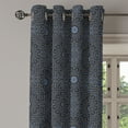 thumbnail image 1 of Ambesonne Moroccan Grommet Curtain Single Panel, Geometric Star Royal, 50"x60", Black Cream Blue, 1 of 5