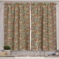 thumbnail image 1 of Ambesonne Moroccan Kitchen Curtains, Eastern Old Folkloric, 55"x39", Turquoise Orange, 1 of 3