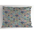 thumbnail image 1 of Ambesonne Moroccan Pillow Sham, Colorful Floral Set, 36" X 20", Multicolor, 1 of 2