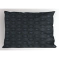 thumbnail image 1 of Ambesonne Moroccan Pillow Sham, Geometric Star Royal, 26" X 20", Black Cream Blue, 1 of 2