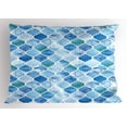 thumbnail image 1 of Ambesonne Moroccan Pillow Sham, Mosaic Pattern, 26" X 20", Pale Blue, 1 of 2