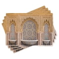 thumbnail image 1 of Ambesonne Moroccan Place Mats Set of 4, Rabat Hassan Tower, Standard Size, Apricot Pale Brown, 1 of 6