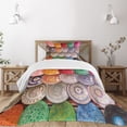 thumbnail image 1 of Ambesonne Moroccan Quilted Bedspread Set 2 Pcs, Traditional Colorful, Twin Size, Multicolor, 1 of 3