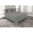 thumbnail image 1 of Ambesonne Moroccan Quilted Bedspread Set 3 Pcs, Moorish Classic Motifs, King Size, Black White, 1 of 3