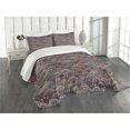 thumbnail image 1 of Ambesonne Moroccan Quilted Bedspread Set 3 Pcs, Retro Ornate Mandala, King Size, Multicolor, 1 of 5