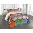 thumbnail image 1 of Ambesonne Moroccan Quilted Coverlet 3 Pcs, Traditional Colorful, King Size, Multicolor, 1 of 2