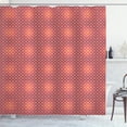 thumbnail image 1 of Ambesonne Moroccan Shower Curtain, Folkloric Starry Lattice, 69"Wx70"L, Vermilion Burnt Orange, 1 of 4