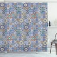 thumbnail image 1 of Ambesonne Moroccan Shower Curtain, Grid Squares Pattern, 69"Wx75"L, Multicolor, 1 of 3