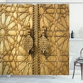 thumbnail image 1 of Ambesonne Moroccan Shower Curtain, Marrakesh Royal Palace, 69"Wx84"L, Pale Brown, 1 of 5